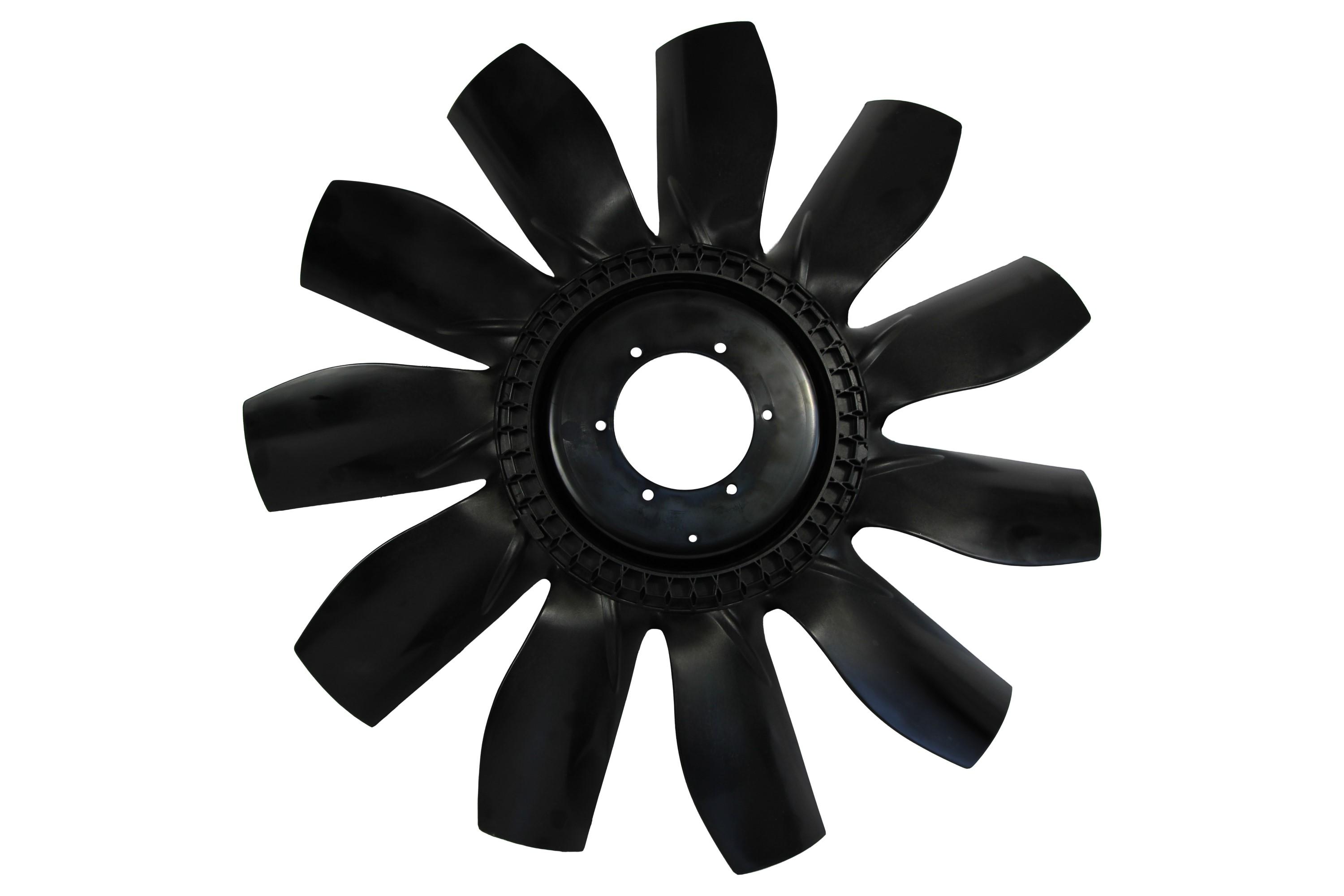 Aspas Ventilador Tractocamion Mack Volvo Diámetro 29.5”  11 Aspas DI 5"  Hundido marca Deyac