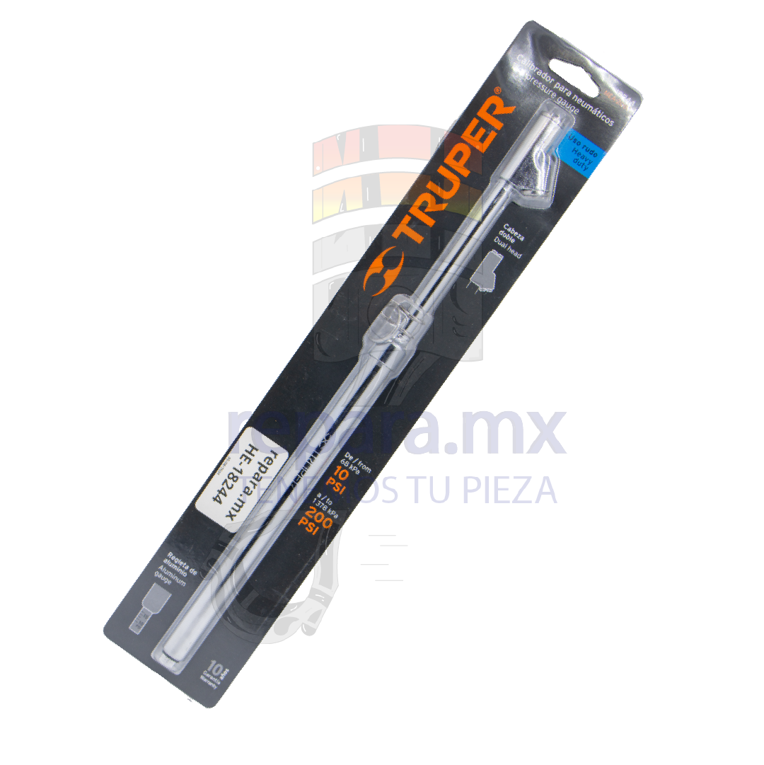 CALIBRADOR DE PRESION 200 PSI CABEZA DOBLE TRUPER 18244