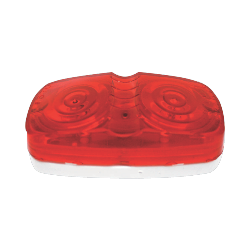 Plafón doble óptica rojo 12V de foco Traktolamp 2222R