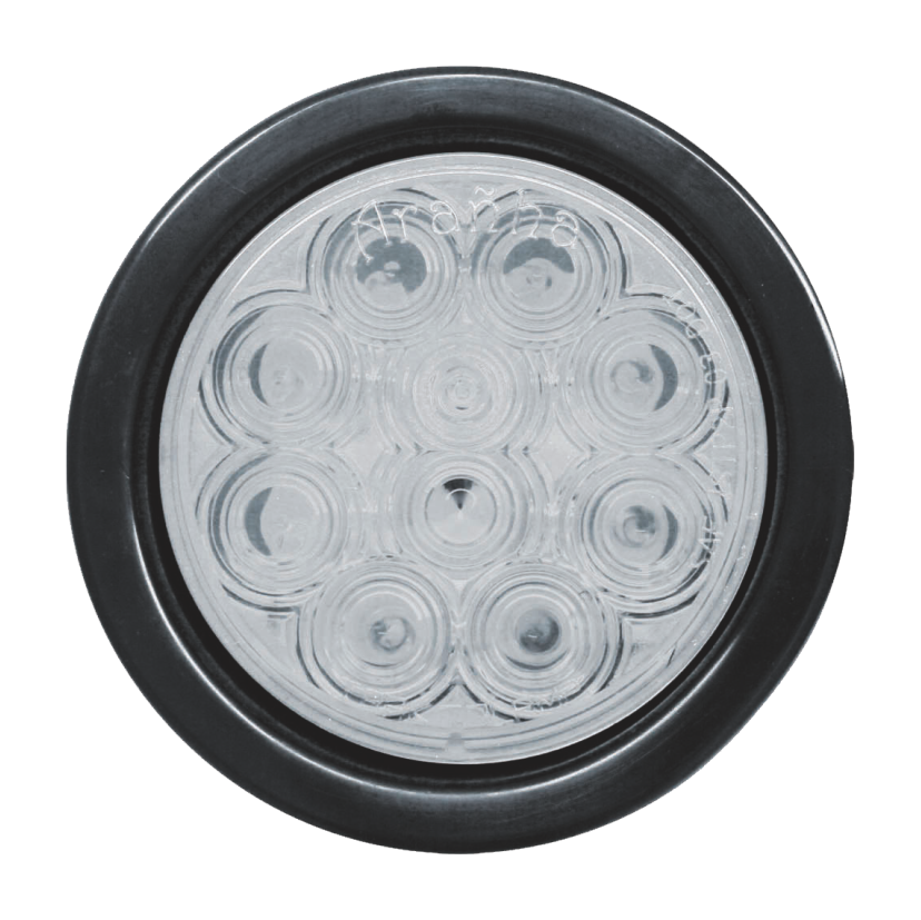 Plafón redondo 4" 10 LED cristal con grommet conexión directa 12/24V Traktolamp 8000FC