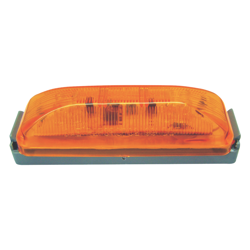 Plafón lateral rectangular 8 LED ámbar 12/24V Traktolamp 8013-8A