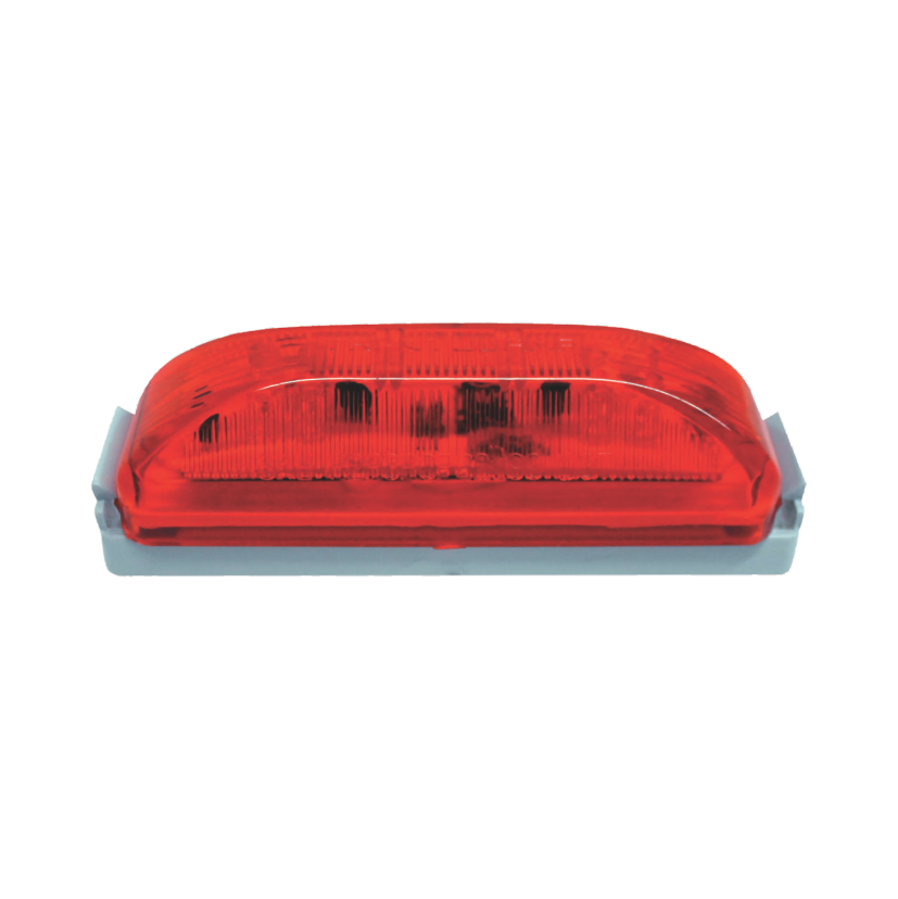 Plafón lateral rectangular 3 LED rojo 12/24V Traktolamp 8013R