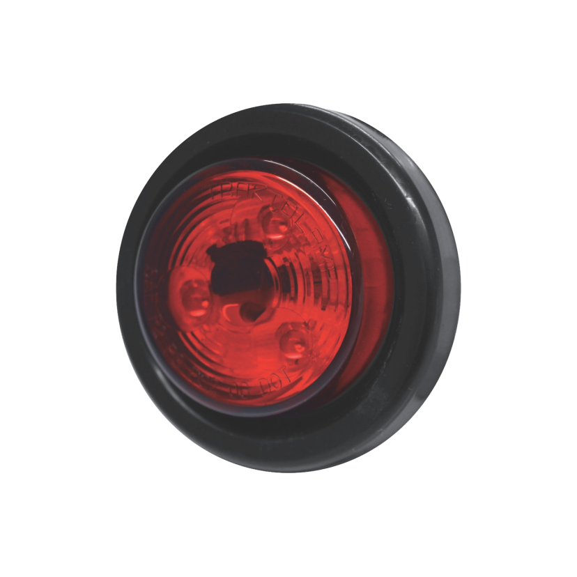 Plafón redondo 2" 3 LED rojo con grommet y conector 12/24V Traktolamp 8016R