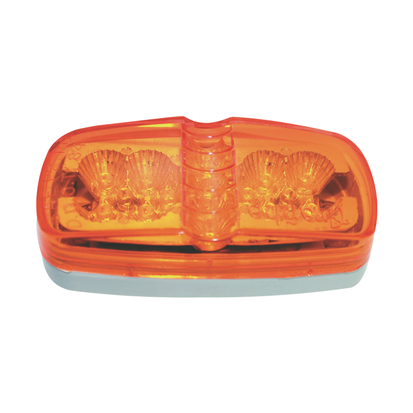 Plafón doble óptica 16 LED ámbar con embellecedor 12/24V Traktolamp 8040EA
