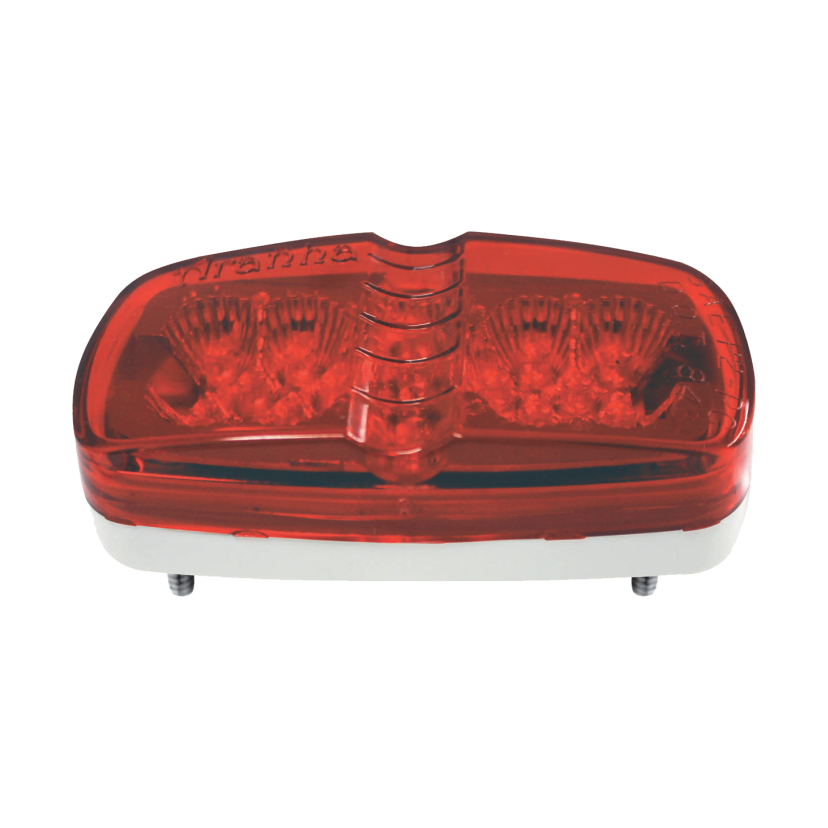 Plafón doble óptica 16 LED rojo con embellecedor 12/24V Traktolamp 8040ER