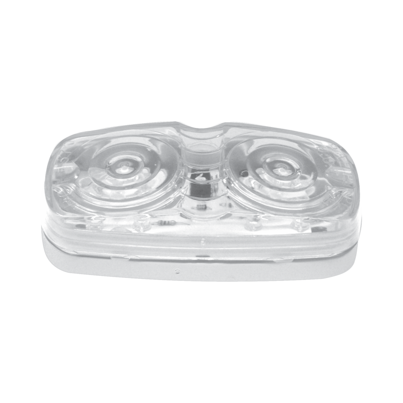 Plafón doble óptica 10 LED cristal 12/24V Traktolamp 8040LFC