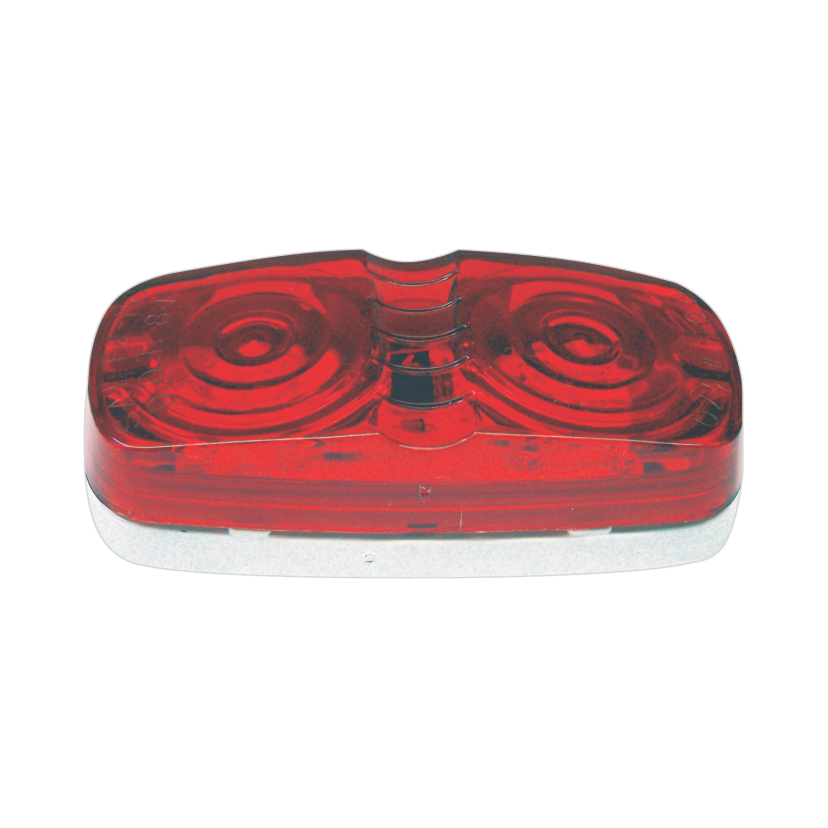 Plafón doble óptica 10 LED rojo 12/24V Traktolamp 8040LFR