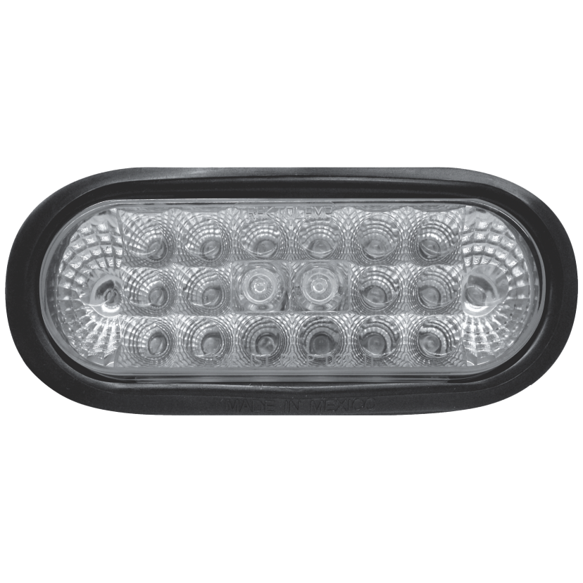 Plafón ovalado 20 LED cristal con embellecedor con grommet 12/24V Traktolamp 8041-2EC