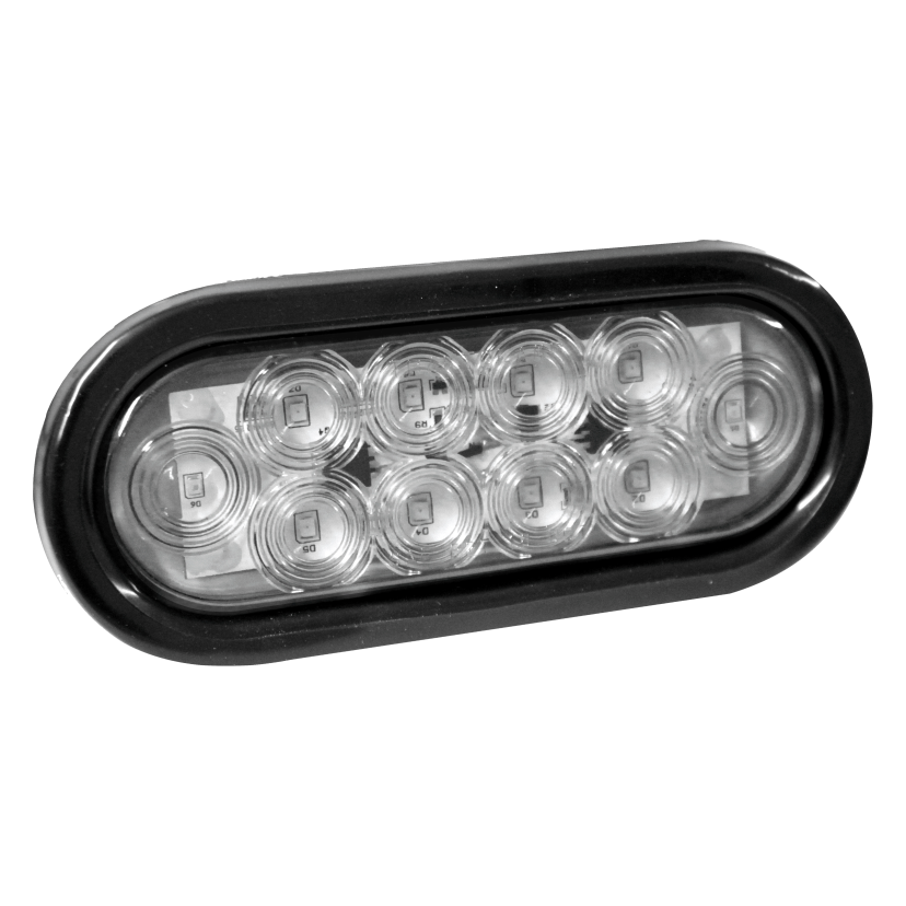 Plafón ovalado 10 LED cristal 12/24V Traktolamp 8044C