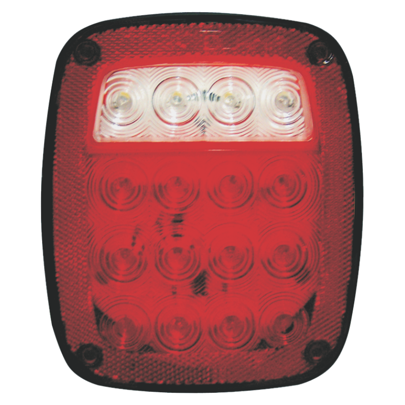 Calavera universal 16 LED base plana fija 12/24V Traktolamp 8050PLF