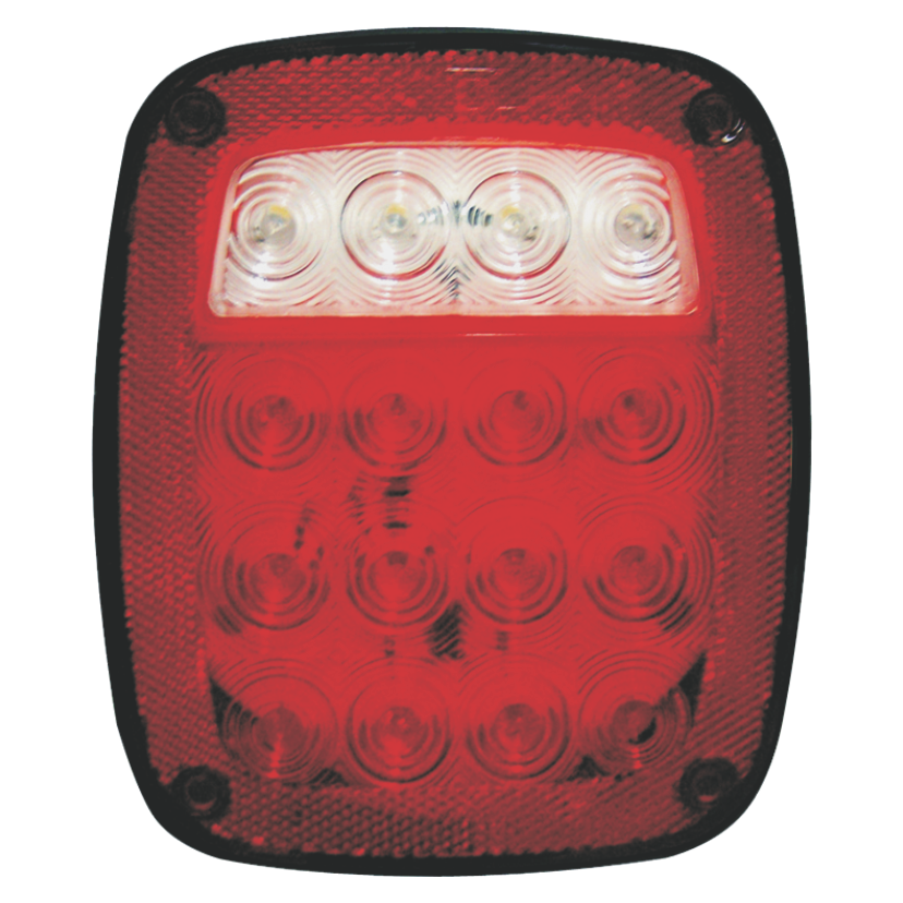 Calavera universal 16 LED base plana ráfaga 12/24V Traktolamp 8050PRF