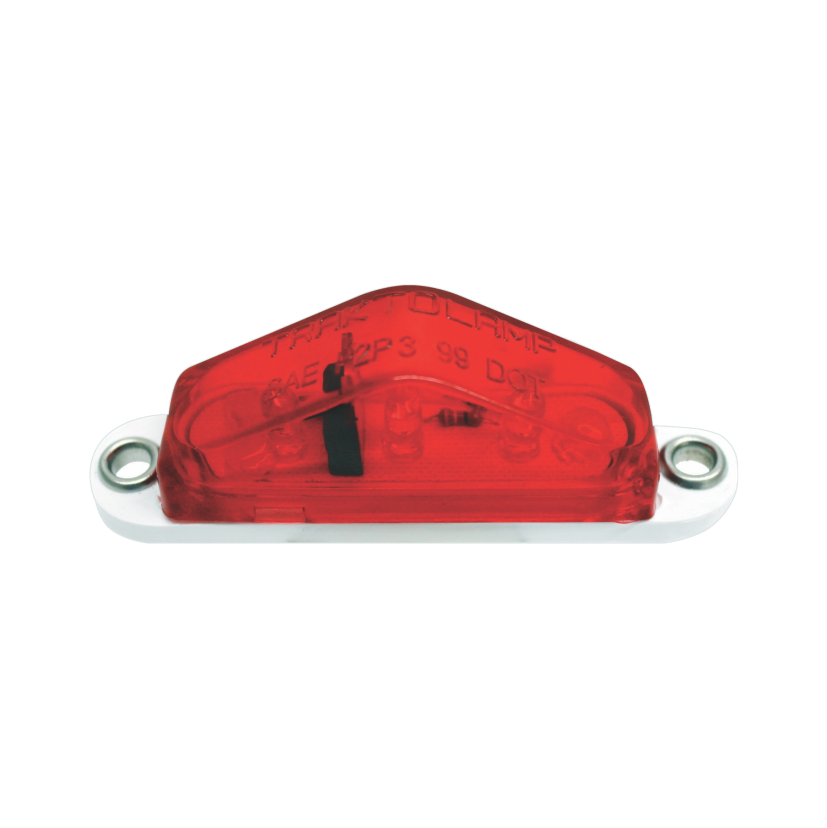 Plafón mini triángulo 3 LED rojo 12/24V Traktolamp 8052R