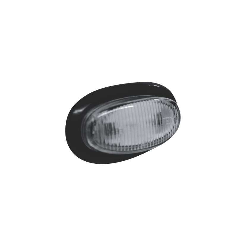 Plafón redondo 1 1/2" 3 LED cristal con grommet 12/24V Traktolamp 8088C