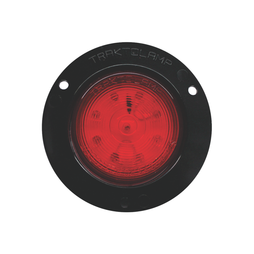 Plafón redondo 2 1/2" 9 LED rojo arillo negro 12/24V Traktolamp 8090NR