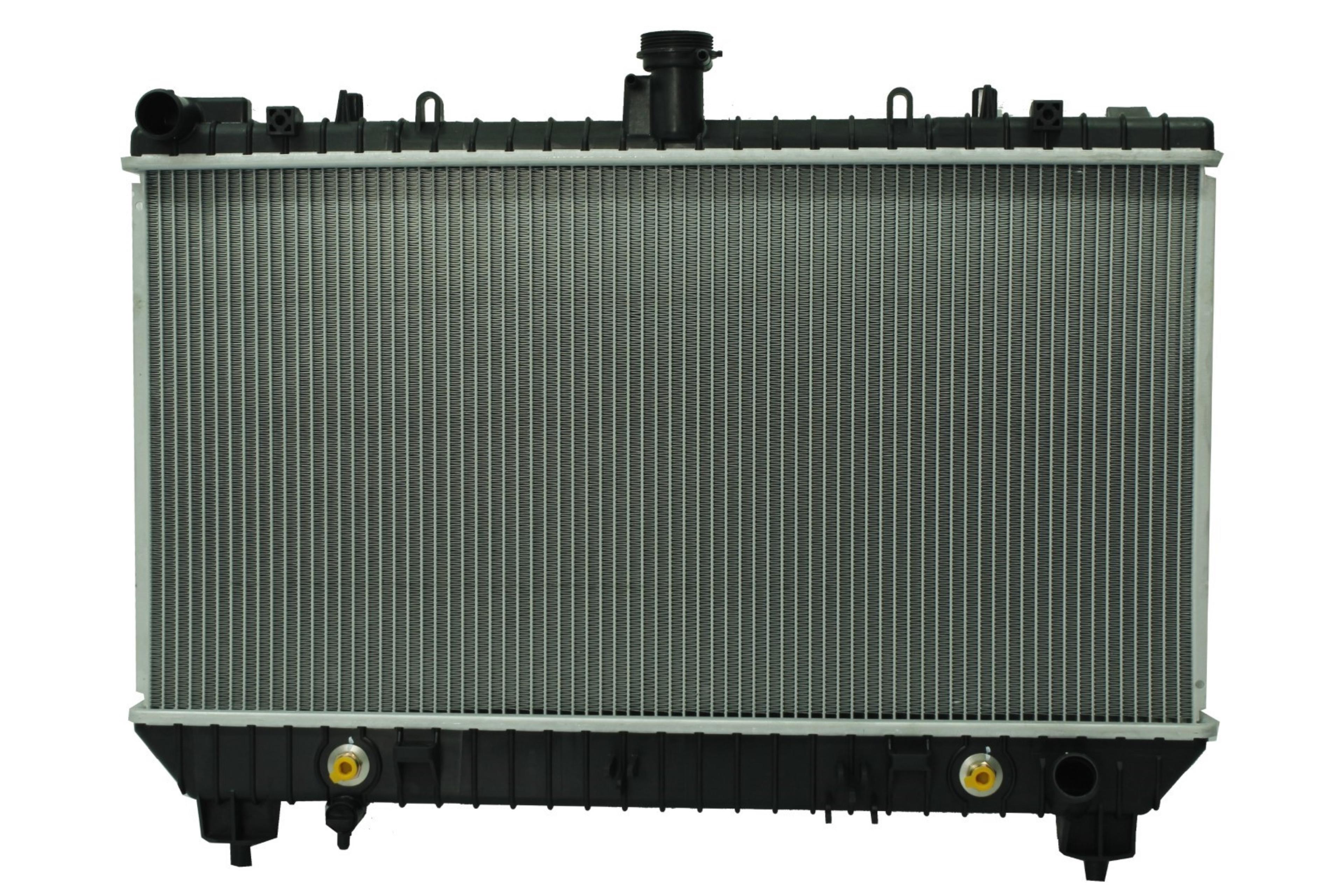Radiador Automotriz GM Camaro 1ss,2ss,ss T/A 10-11 26mm y 32 mm Tubo Soldado marca Deyac