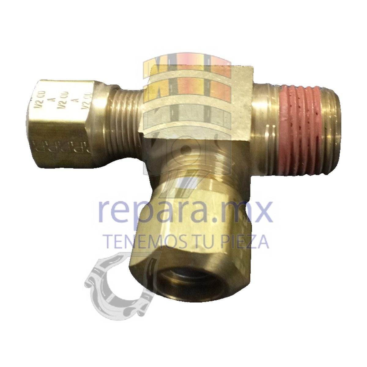 TEE MACHO LATERAL PARA FRENO DE AIRE MANGUERA 1/2 ROSCA 1/2 NPT