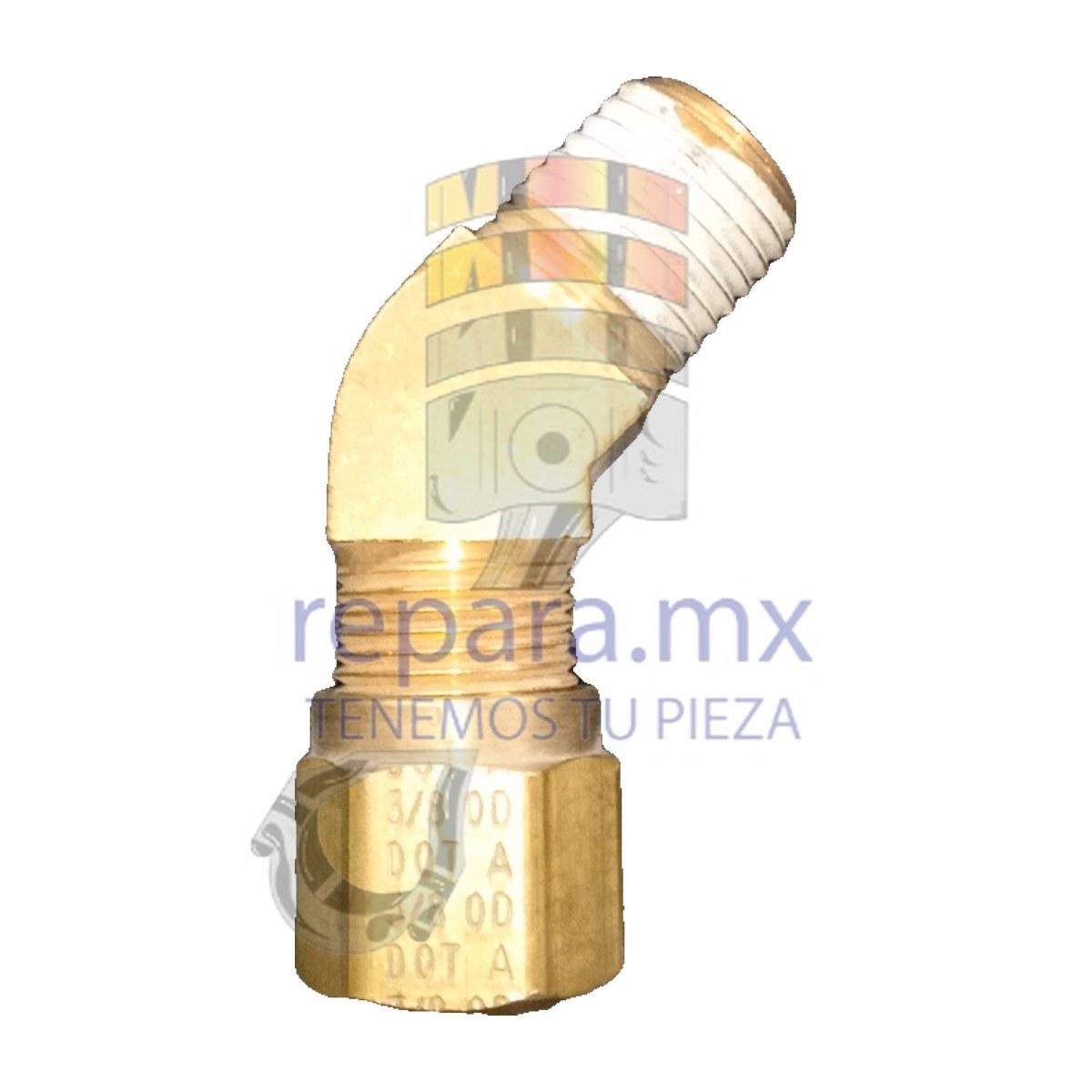 CODO MACHO DE 45° DE 3/8"x1/4"