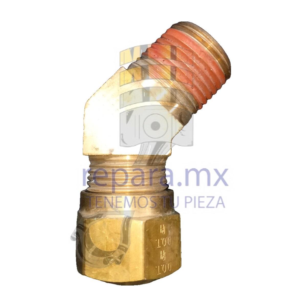 CODO MACHO A 45° DE 5/8"x1/2"