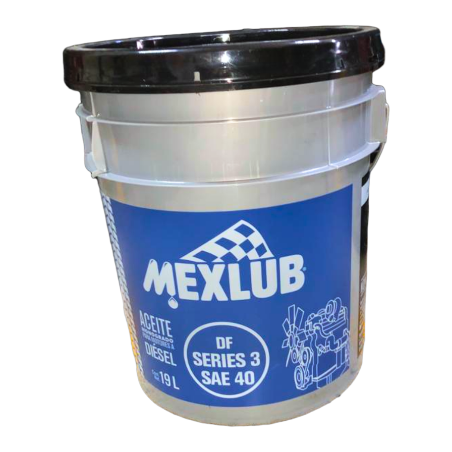 Cubeta 19 litros aceite motor Mexlub diésel serie 3 SAE 40
