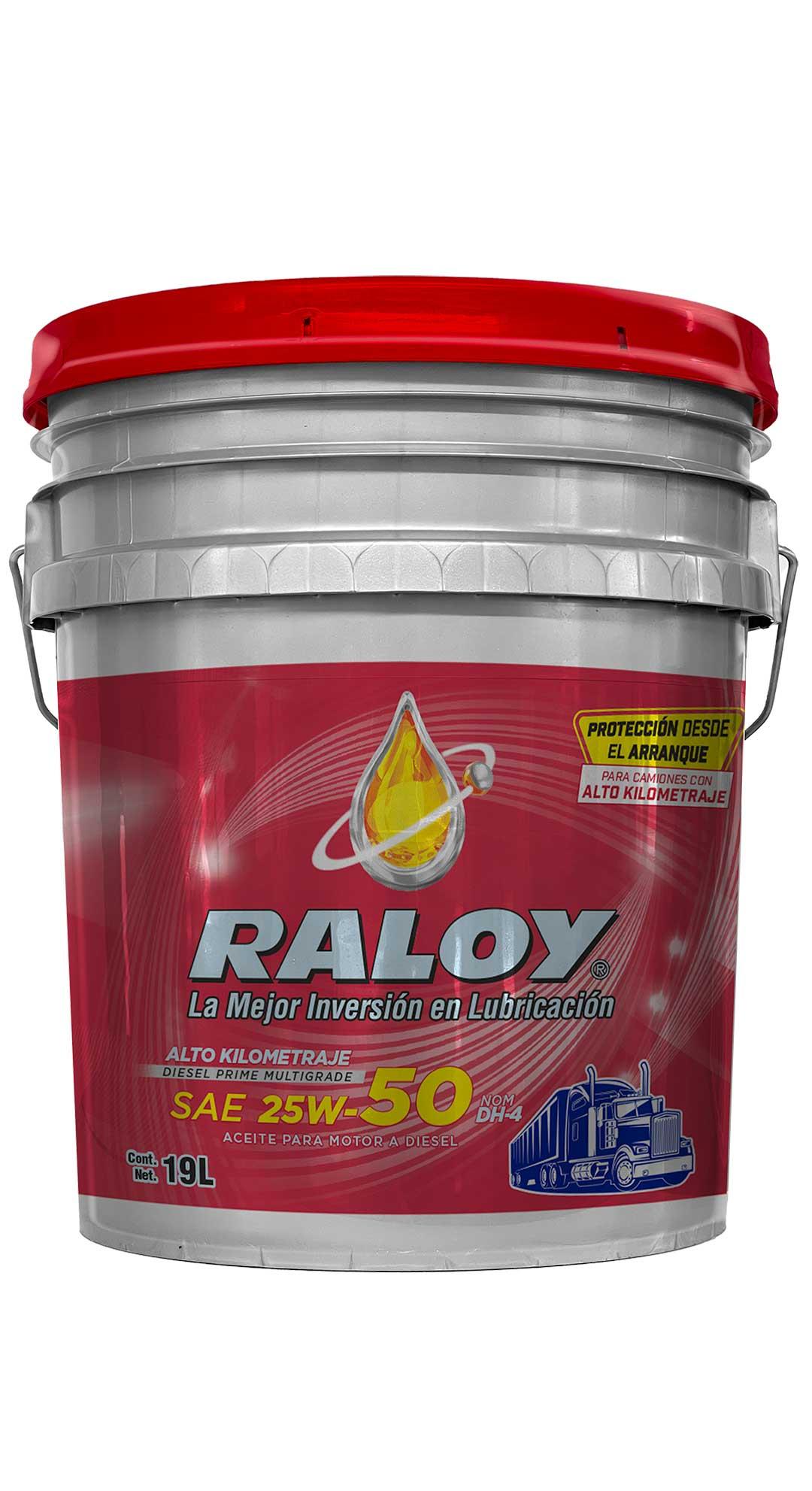 CUBETA 19 LITROS ACEITE MOTOR RALOY DIESEL PRIME MULTIGRADE AK 25W50 DH-4