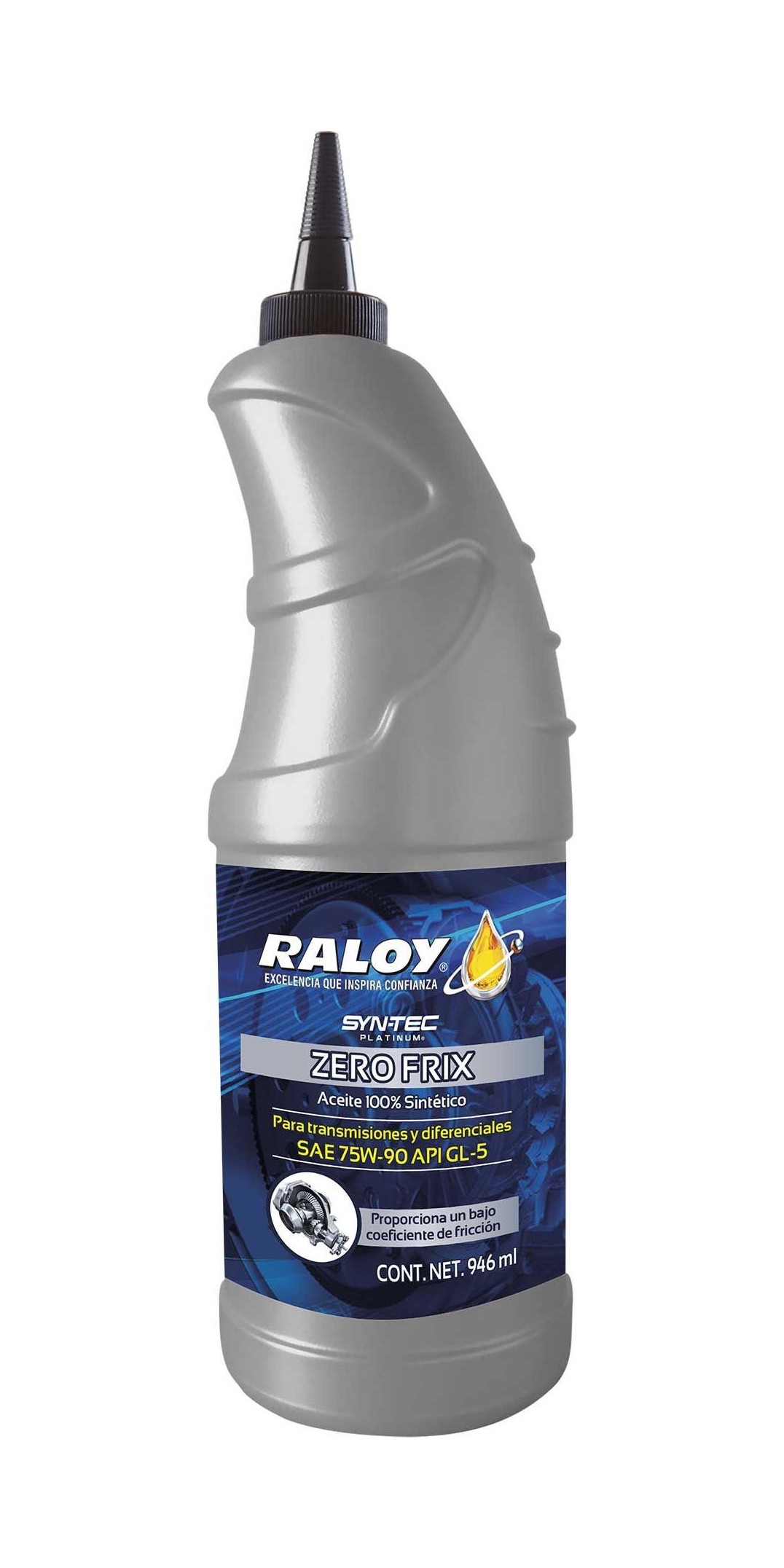 1 LITRO ACEITE TRANSMISION MANUAL RALOY PLATINUM ZERO FRICTION SINTETICO DIFERENCIAL GL-5 75W90