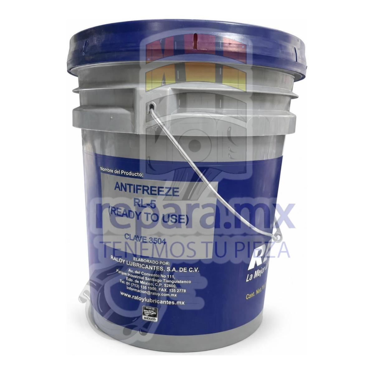 Cubeta 19 litros anticongelante Raloy Antifreeze RL-5 Ready to Use