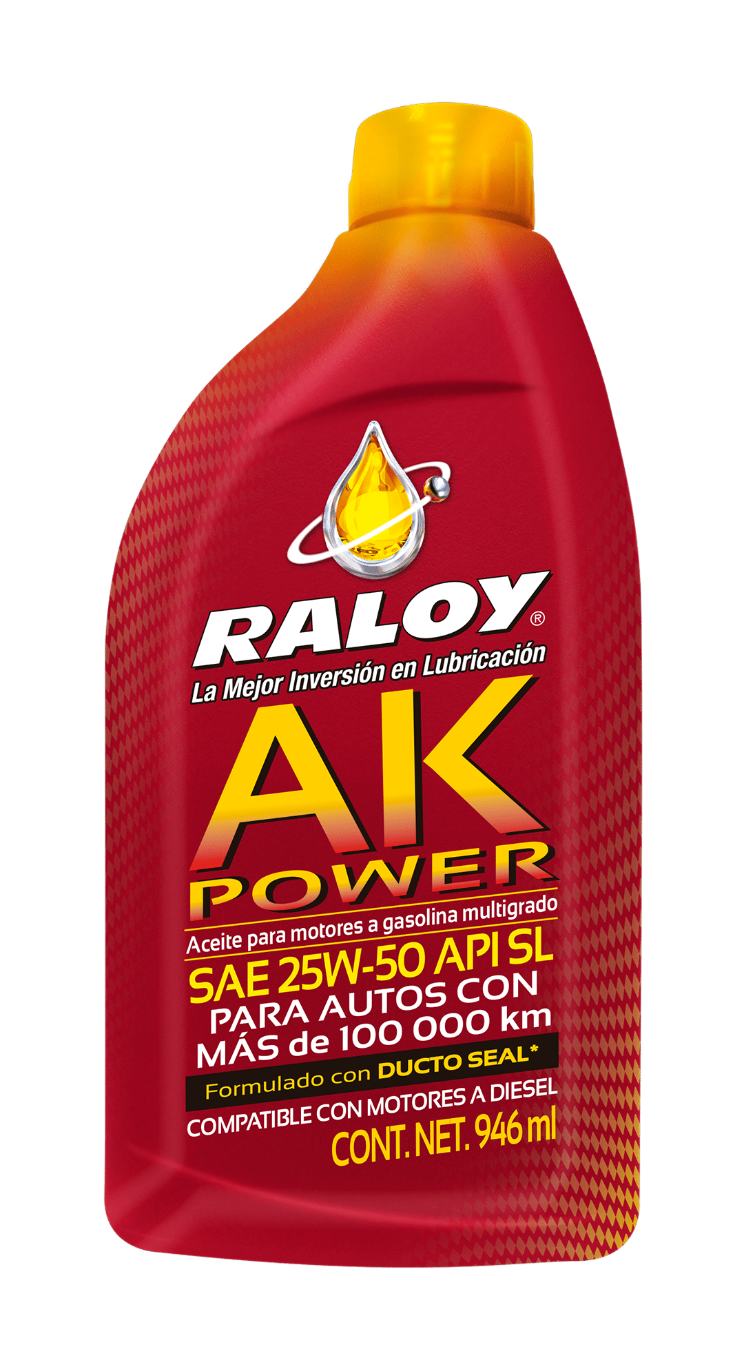 1 LITRO ACEITE MOTOR RALOY GASOLINA ALTO KILOMETRAJE 25W-50