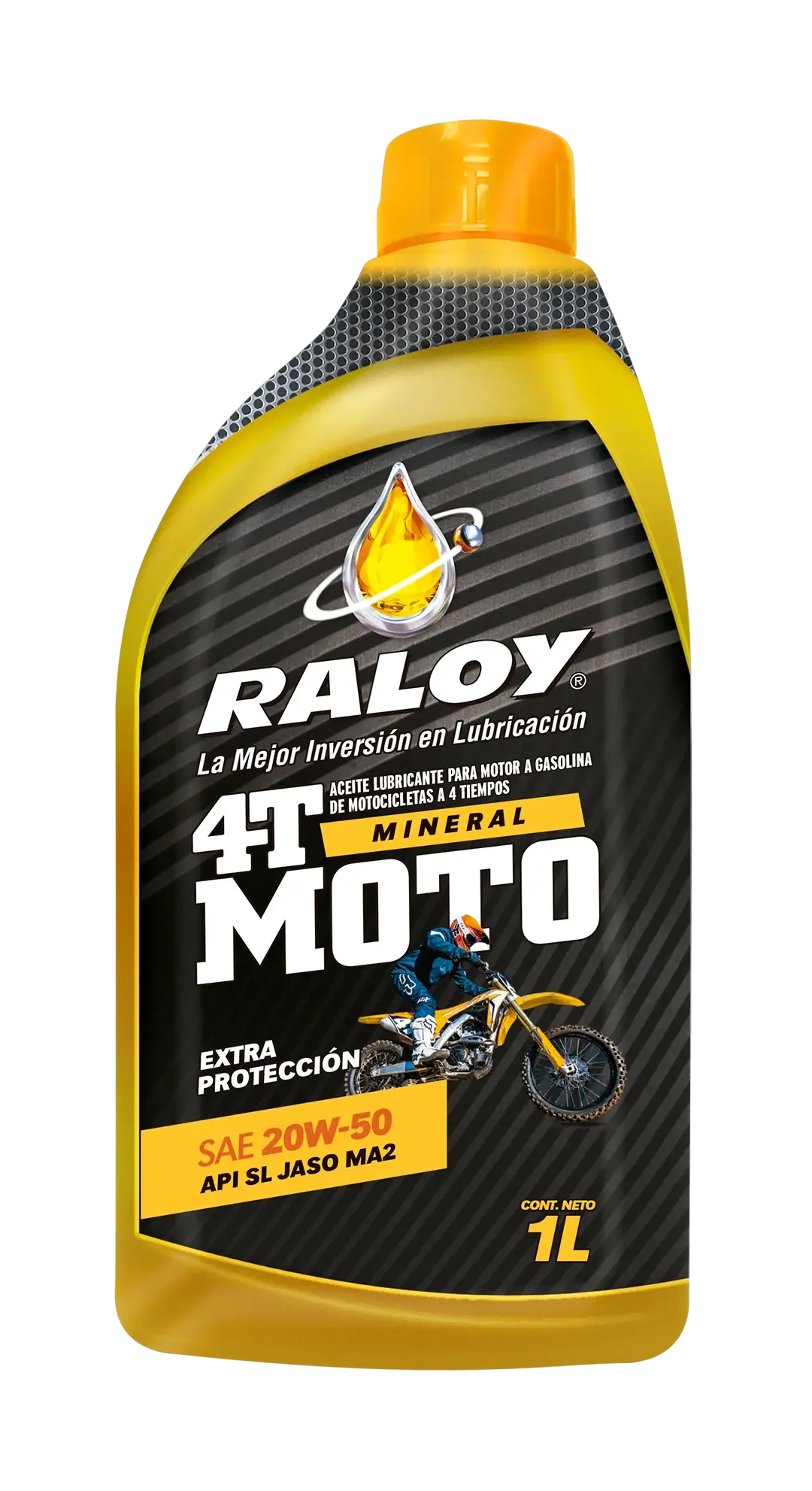 1 LITRO ACEITE MOTO 4T RALOY MINERAL 20W50 JASO MA2