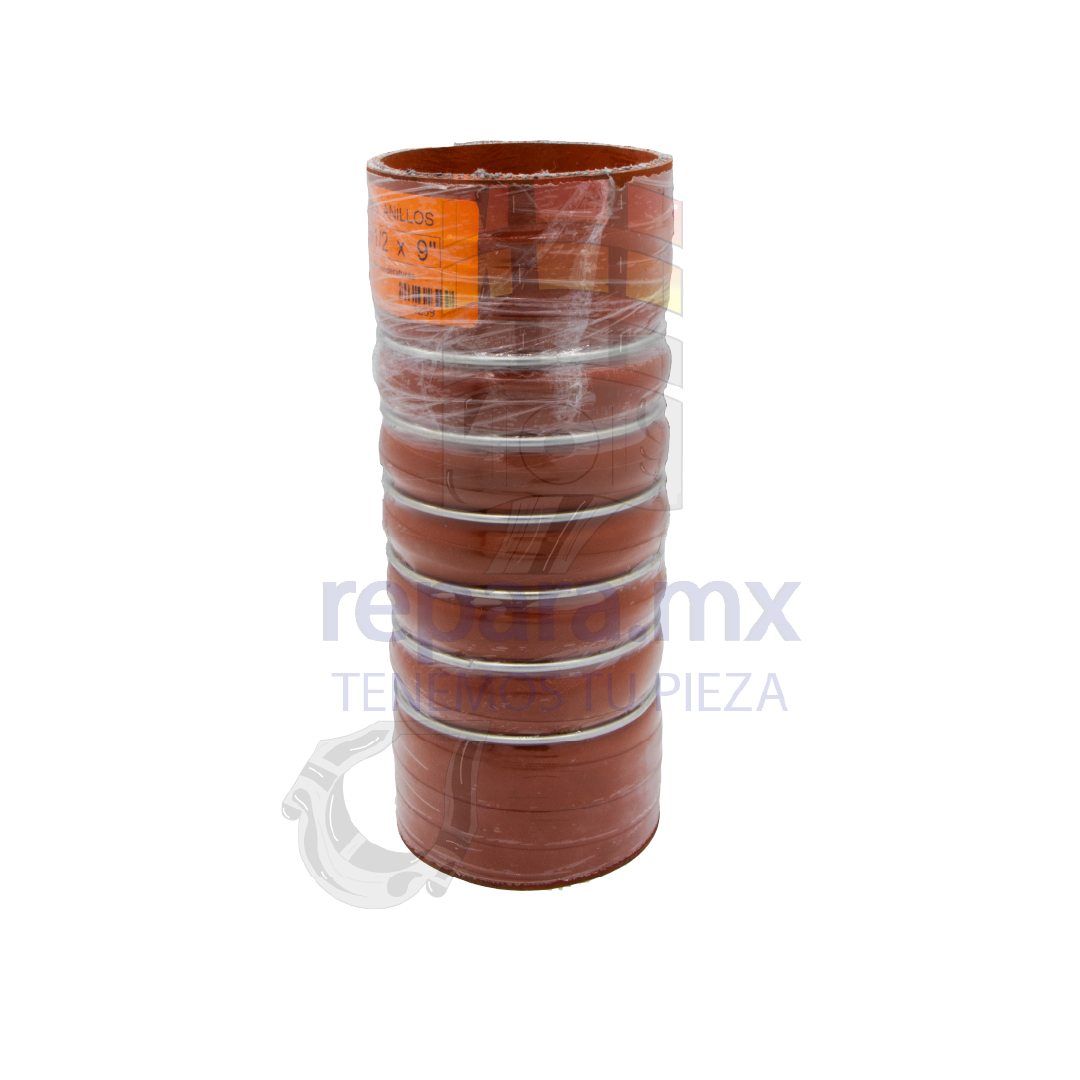 MANGUERA SILICON NARANJA CON ANILLOS 3 1/2 X 8 1/2 6 ANILLOS MERCEDES BENZ MARCOPOLO marca APA
