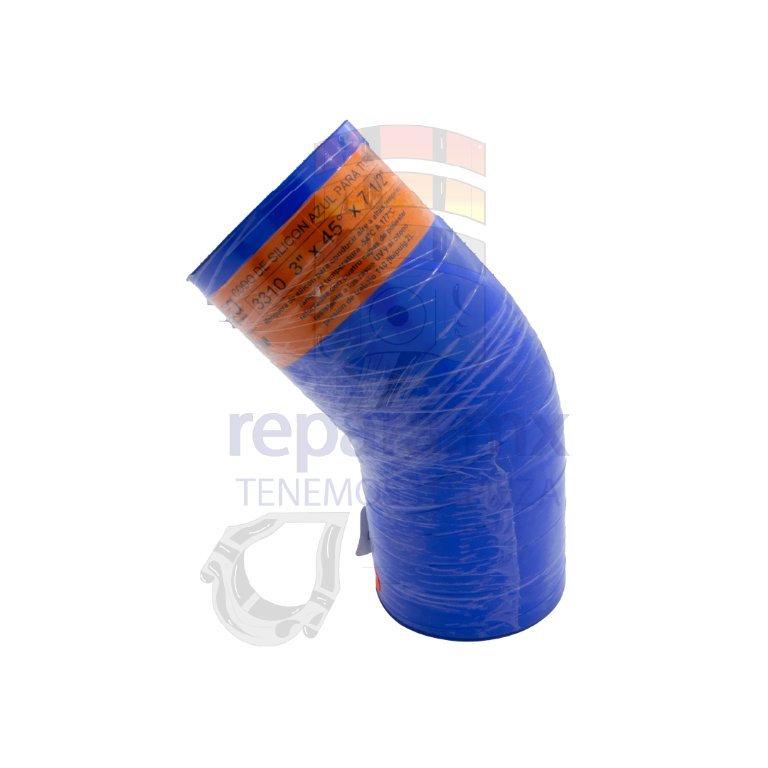 MANGUERA DE SILICON CODO A 45 DE 3 X 7 1/2 APA3310 ALTA TEMPERATURA