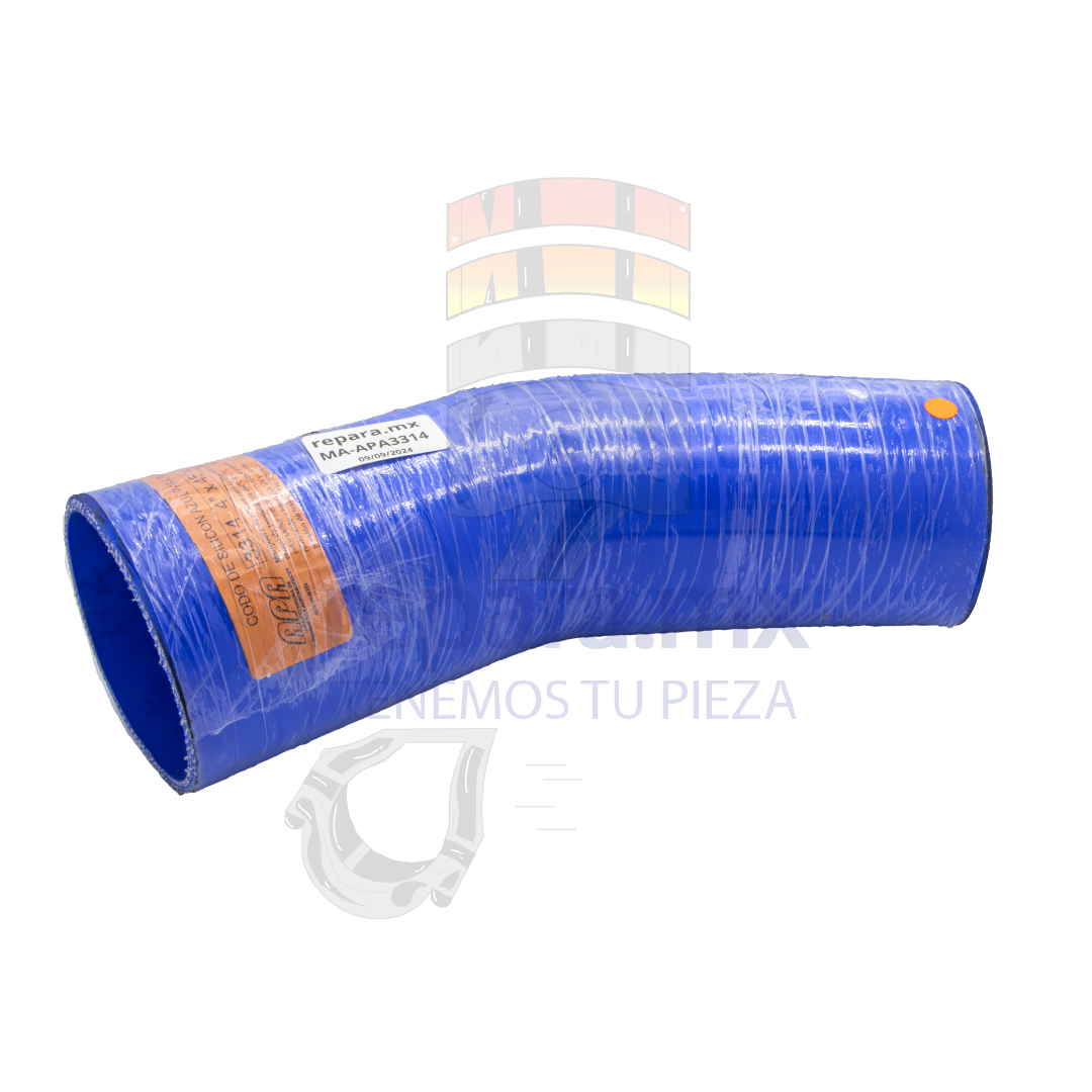 MANGUERA DE SILICON CODO A 45 ALTA TEMPERATURA 4 X 14 LARGO marca APA