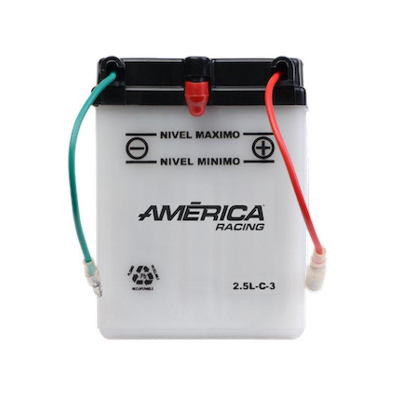 Motobatería América 2.5L-C-3 (15 CCA), convencional marca America