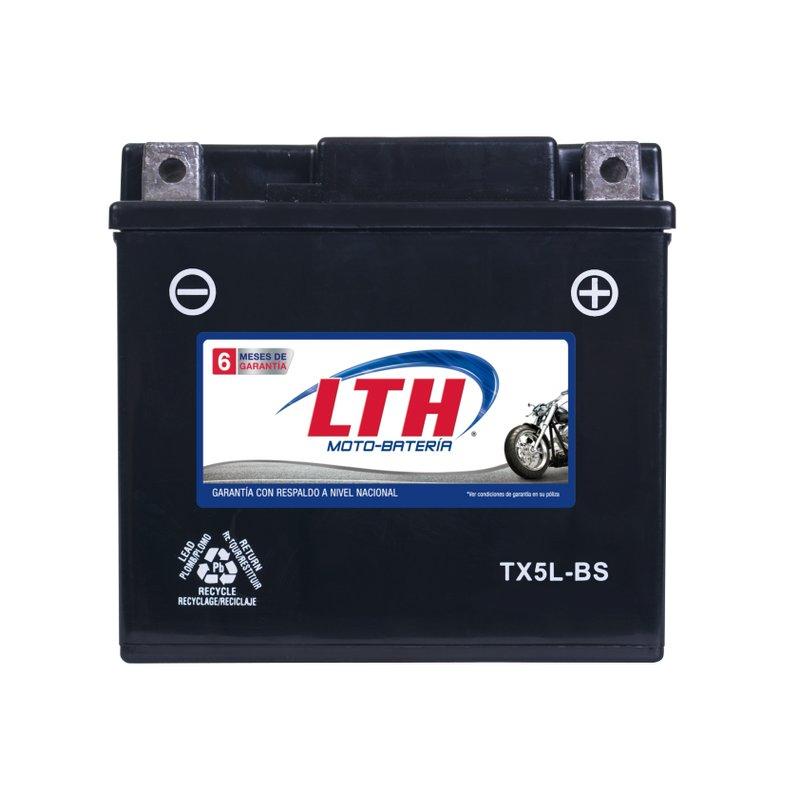 Motobatería LTH TX5L-BS (75 CCA), AGM libre mantenimiento