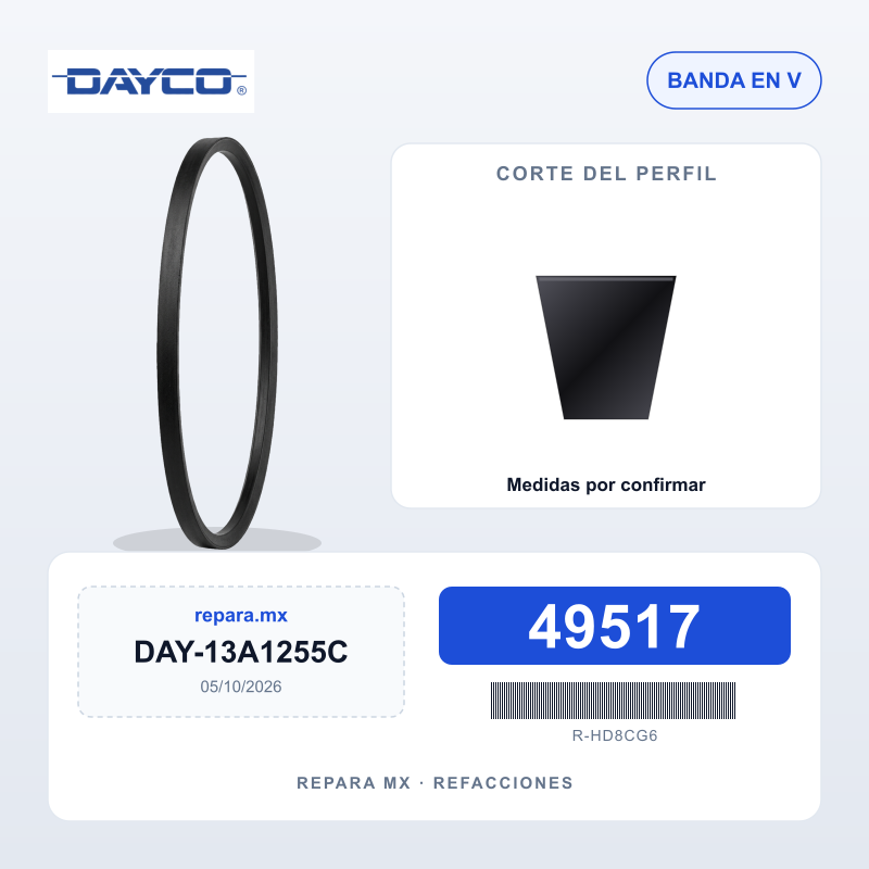 BANDA DAYCO EN V 13A1255C (49517)