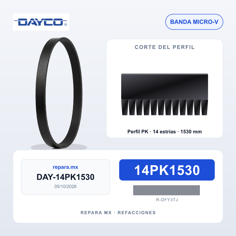 BANDA DAYCO POLY V 14PK1530