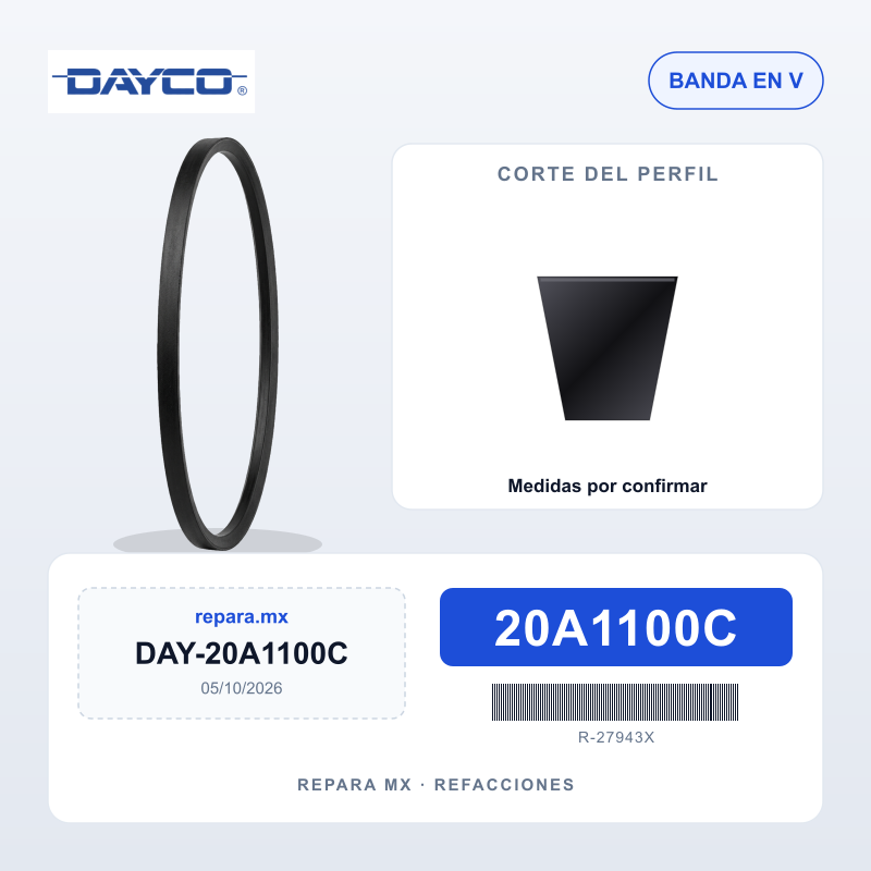 BANDA DAYCO EN V 20A1100C