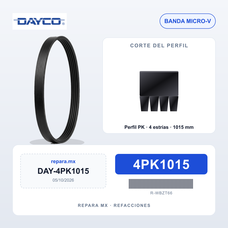BANDA DAYCO POLY V 4PK1015