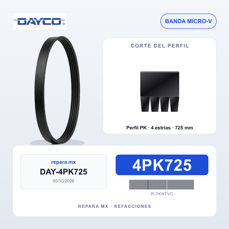 BANDA DAYCO POLY V 4PK725