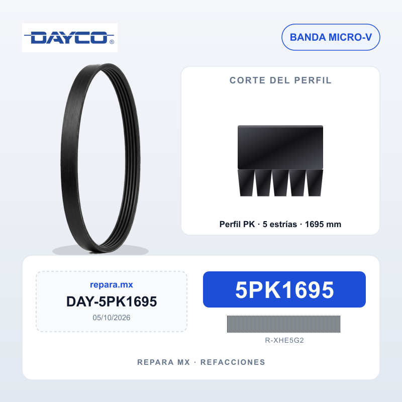 BANDA DAYCO POLY V 5PK1695