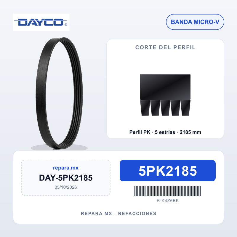 BANDA DAYCO POLY V 5PK2185