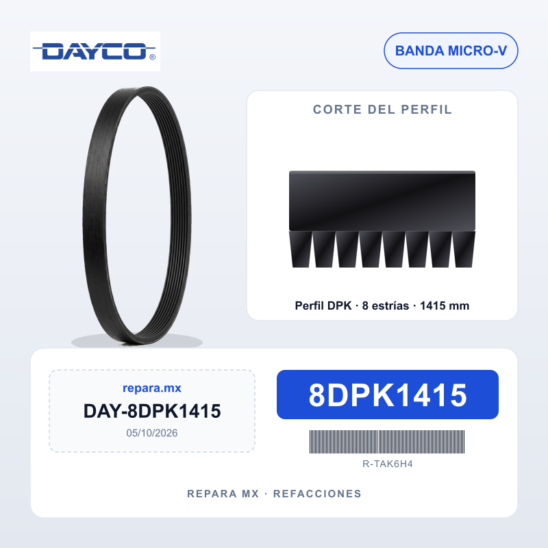 BANDA DAYCO POLY V 8DPK1415