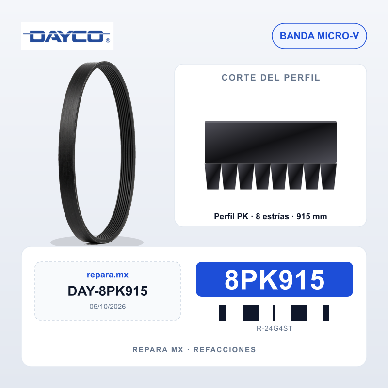 BANDA DAYCO POLY V 8PK915