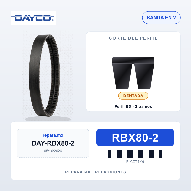 BANDA DAYCO RBX80-2