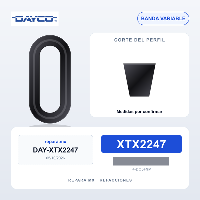 BANDA CVT DAYCO XTX2247