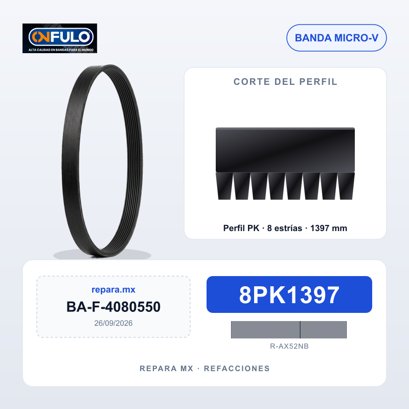 BANDA FULO MULTI-V = 8PK1397 8PK1395 8PK1400