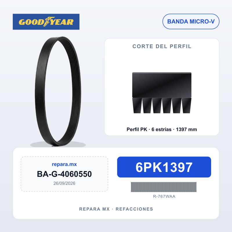 BANDA GOODYEAR MULTI-V 6PK1397