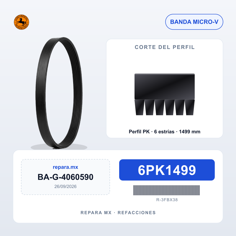 BANDA CONTINENTAL MULTI-V 6PK1499