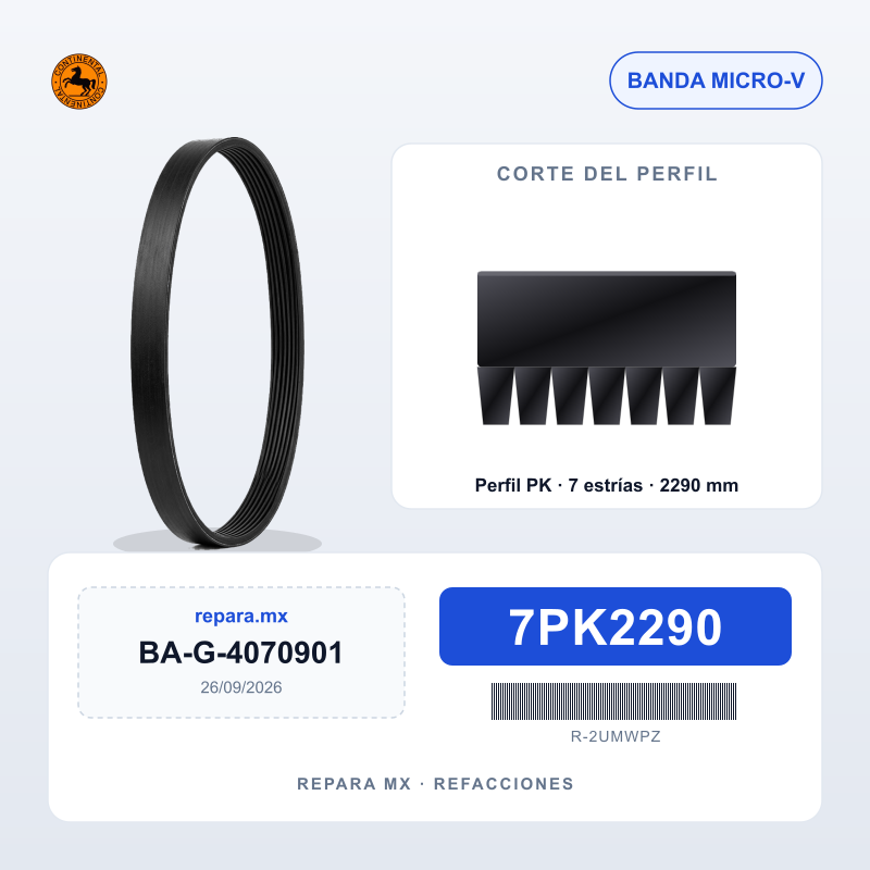 BANDA CONTINENTAL MULTI-V 7PK2290 = 7PK2288