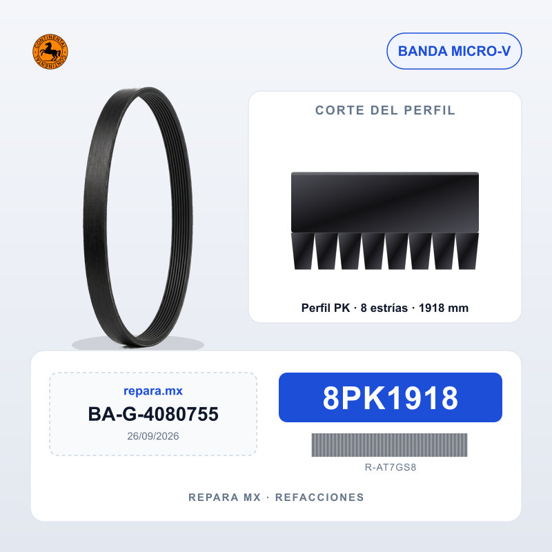 BANDA CONTINENTAL MULTI-V 8PK1918