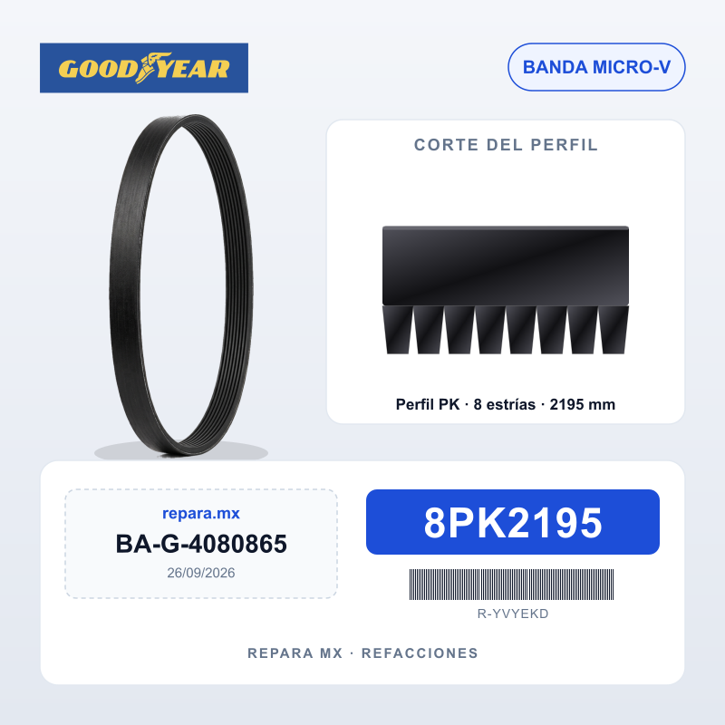 BANDA GOODYEAR MULTI-V 8PK2195
